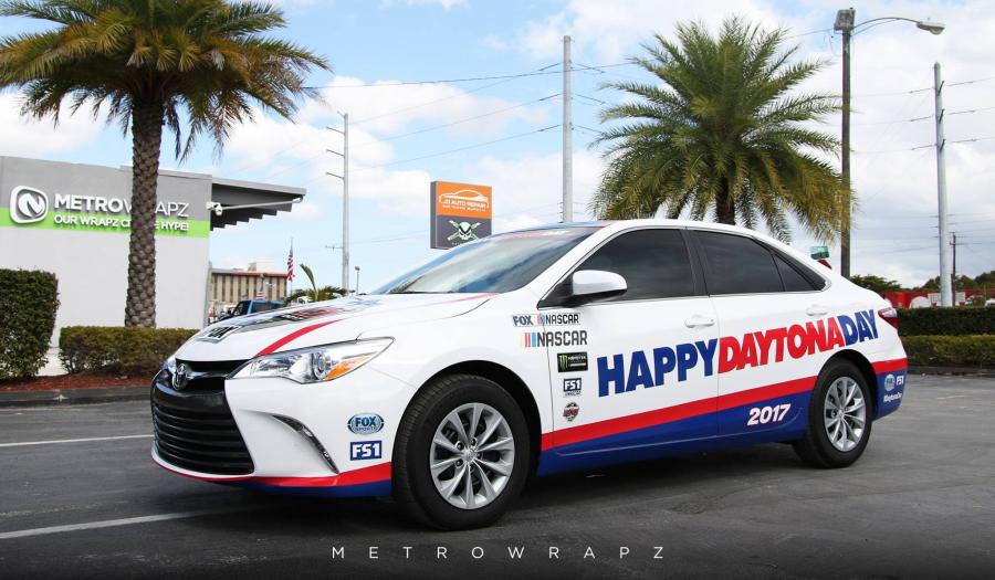 Toyota Camry Happy Daytona Day Graphics by MetroWrapz '2017
